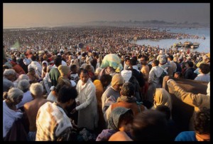Devotees at Ganges for Kumbh Mela Festival