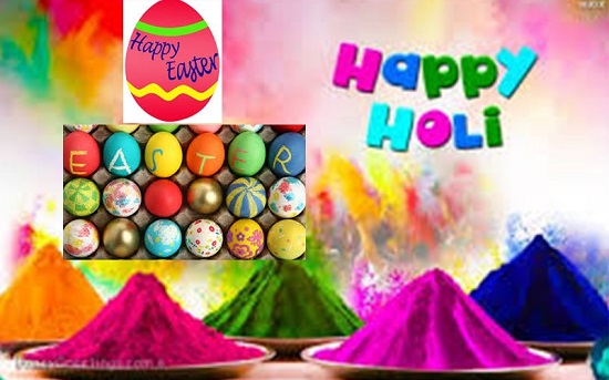 holi and easter colours